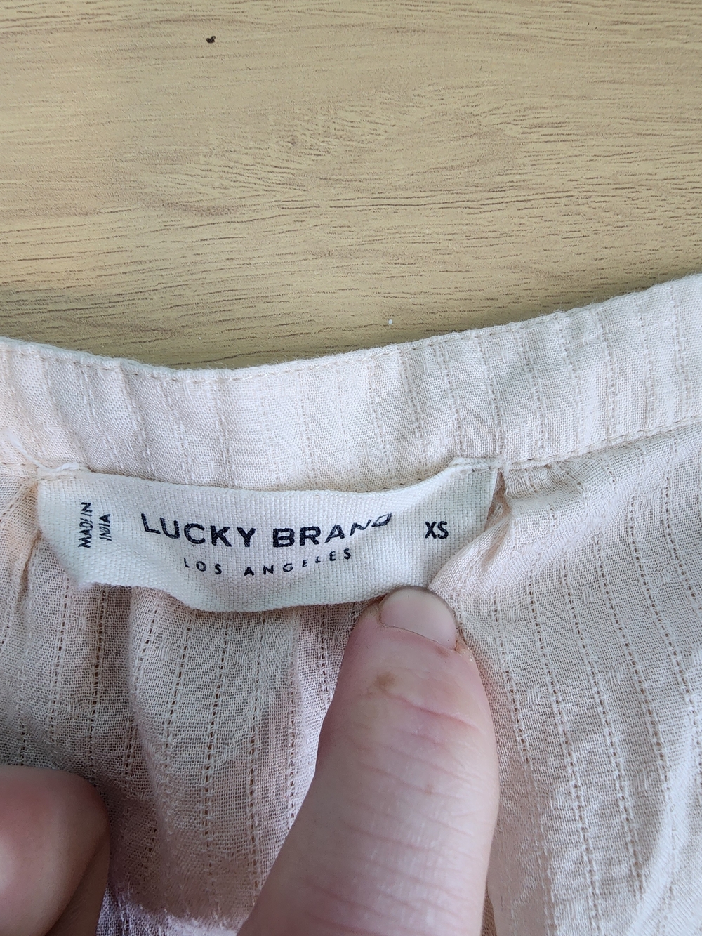 Lucky Brand Light Pink Embroidered Sleeveless Peplum Top - Picture 3 of 3